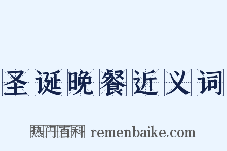 圣诞晚餐近义词是什么意思的图片